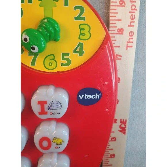 VTech Alphabet Apple Learning Toy Red Green ABC Letters Sounds Toddler - Picture 2 of 8